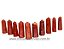 10 Mini Pontinha Quartzo Vermelho Pedra Natural 25 a 35mm Atacado - Imagem 1