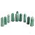 10 Mini Pontinha Quartzo Verde Pedra Natural Extra 25mm - Imagem 4
