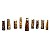 10 Mini Pontinha Bronzita Furado Para Pingente de Colar Furo Vazado Lateral 25 a 35mm Atacado - Imagem 2