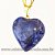 10 Pingente Coração Pedra Sodalita Signo de Aquário Atacado - Imagem 2