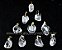 10 Pingente Pedrinha Quartzo Cristal Rolado Dourado Atacado - Imagem 1