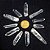 05 Cristal Laser Rolado 28mm Sem Furo Para Montar Pingente ATACADO - Imagem 1