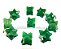 50 Merkaba Pingente Quartzo Verde Atacado Pino Prateado Reff PM4184 - Imagem 1