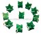 50 Merkaba Pingente Quartzo Verde Atacado Pino Prateado Reff PM4184 - Imagem 3