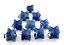 50 Merkaba Pingente Quartzo Azul Atacado Pino Prateado Reff PM8247 - Imagem 2