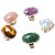 50 Anel Cabochão Oval Pedra MISTO Banho Flash Dourado Aro Ajustavel ATACADO - Imagem 3