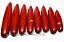 5 Massageador Roliço Jaspe Vermelho 8 a 12cm Atacado Cod 101596 - Imagem 1