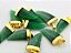 100 Pingente DENTE DE DRAGAO Pedra Quartzo Verde Natural com Montagem Banho Dourado ATACADO - Imagem 3