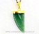 100 Pingente DENTE DE DRAGAO Pedra Quartzo Verde Natural com Montagem Banho Dourado ATACADO - Imagem 2