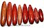 20 Massageador Roliço Quartzo Vermelho 8 a 12cm Atacado - Imagem 1
