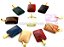 10 Pingente Retangulo Pedra Mista Dourado Atacado Ref PR8822 - Imagem 1