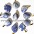 10 Pingente Pedrinha Quartzo Azul Natural Pino Dourado Atacado - Imagem 5
