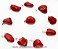 10 Pingente Pedrinha Jaspe Vermelho Prateado ATACADO - Imagem 1