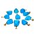 10 Pingente Pedrinha Howlita Azul Dourado ATACADO - Imagem 3