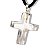 10 Pingente Crucifixo Pedra Cristal Montagem Pino e Presilha Prateado Atacado - Imagem 4