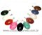 10 Pingente Cabochão Pedra MISTO Montagem Pino e argola  Banho Prateado ATACADO - Imagem 1