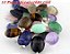 10 Pingente Cabochão Pedra MISTO Montagem Pino e argola  Banho Prateado ATACADO - Imagem 4