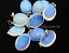 10 Pingente Cabochão Pedra da Lua Opalina Pino Dourado Atacado - Imagem 2