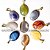 10 Pingente Cabochão Oval 22mm Pedra Agata Mista Dourado ATACADO - Imagem 2