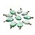 10 Pingente Cabochão Obsidiana Verde Montagem Dourado - Imagem 3