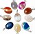 10 Pingente Cabochão 22mm Agata Mista Natural Prata 950 ATACADO - Imagem 2