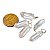 05 Pingente Micro Lemuria 15mm Pontinha Cristal Prata 950 - Imagem 3