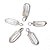 05 Pingente Micro Lemuria 15mm Pontinha Cristal Prata 950 - Imagem 5