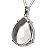 05 Pingente Gota Cristal Atacado Prata 950 Garra - Imagem 4