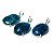 03 Pingente Cabochão 25mm Apatita Azul Garra Prata 950 Atacado - Imagem 4