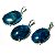 03 Pingente Cabochão 25mm Apatita Azul Garra Prata 950 Atacado - Imagem 5