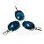03 Pingente Cabochão 25mm Apatita Azul Garra Prata 950 Atacado - Imagem 3