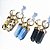 03 Brinco Argola Micro Pontinha Pedras Mista Dourada ATACADO - Imagem 1