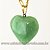 05 Pingente CORAÇÃO Pedra Quartzo Verde Natural Montagem Flash Dourado - Imagem 2