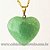 05 Pingente CORAÇÃO Pedra Quartzo Verde Natural Montagem Flash Dourado - Imagem 1