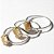 03 Anel Pedra Cristal com Rutilo Dourado Oval Prata 950 Aro Fixo - Imagem 2