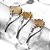 03 Anel Pedra Cristal com Rutilo Dourado Oval Prata 950 Aro Fixo - Imagem 1