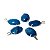 05 Pingente Cabochão Quartzo Azul Montagem Garra Prata 950 - Imagem 3
