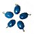 05 Pingente Cabochão Quartzo Azul Montagem Garra Prata 950 - Imagem 4