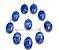 05 Pingente Cabochão Quartzo Azul Montagem Garra Prata 950 - Imagem 1