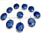 05 Pingente Cabochão Quartzo Azul Montagem Garra Prata 950 - Imagem 2