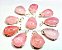 05 Pingente Gota Quartzo Rosa Prata 950 Garra - Imagem 2