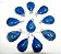 05 Pingente Gota Quartzo Azul Prata 950 Garra - Imagem 2
