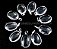 05 Pingente Cabochão Cristal Prata 950 Garra REFF CP6119 - Imagem 1