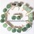 05 Brinco Button Pedra Quartzo Verde Natural Montagem Dourado - Imagem 1