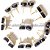 05 Brinco Button Pedra Obsidiana Negra Natural Montagem Dourado - Imagem 2