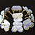 05 Brinco Button Pedra da Lua Lapidado Montagem Dourado - Imagem 1