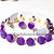 05 Brinco Button Pedra Agata Lilas Natural Montagem Dourado - Imagem 1