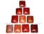10 Retangulo Cabochao pra Pingente Pedra Quartzo Vermelho Furado Calibrado 15 x 20 MM - Imagem 1
