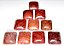 10 Retangulo Cabochao pra Pingente Pedra Quartzo Vermelho Furado Calibrado 15 x 20 MM - Imagem 2