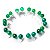 10 Brinco Bolinha Pedra Agata Verde Natural Tarraxa Banho Prateado136032 - Imagem 3